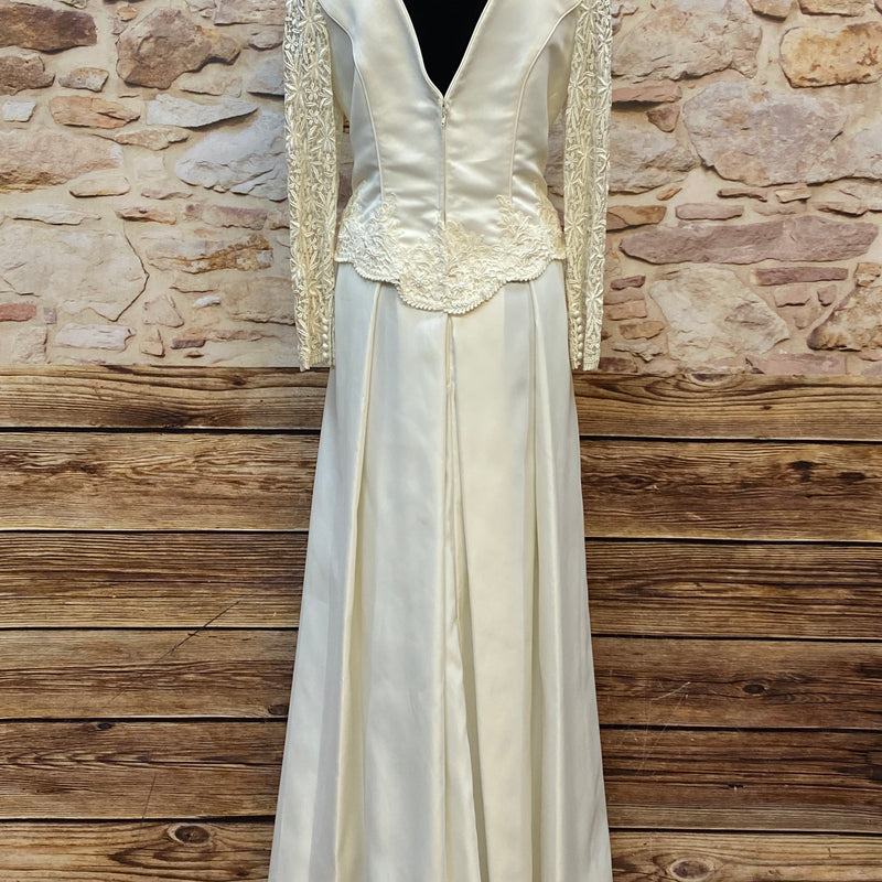 Langes Brautkleid Lohrengel Cassel Gr.42 Vintage langer Arm