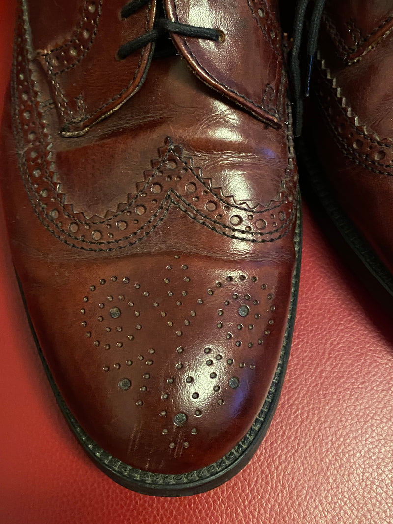 Herren Vintage Brogue Schuhe Größe 46, Leder