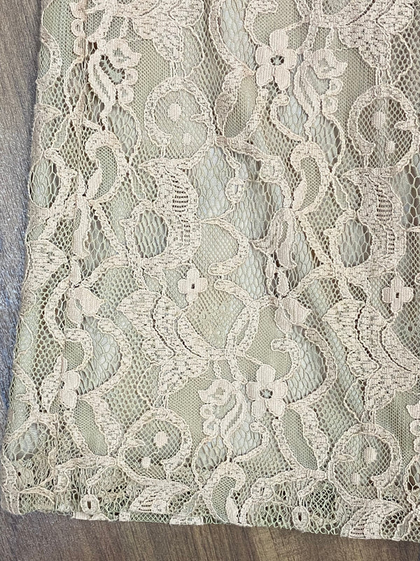 Hosenanzug Damen Elegant Oberteil und Hosen Zweiteilig aus Spitze Gr.38 beige