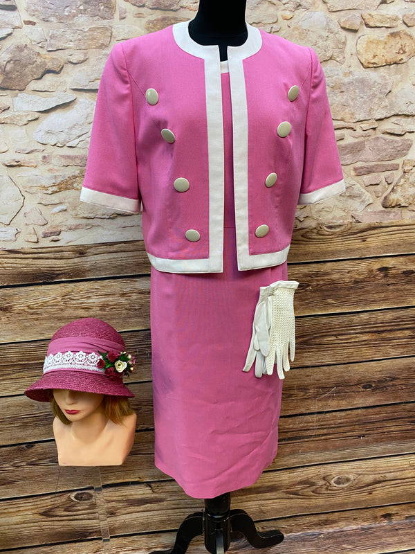 Vintage Damen-Kostüm im Doris Day Stil, Gr. 40/42