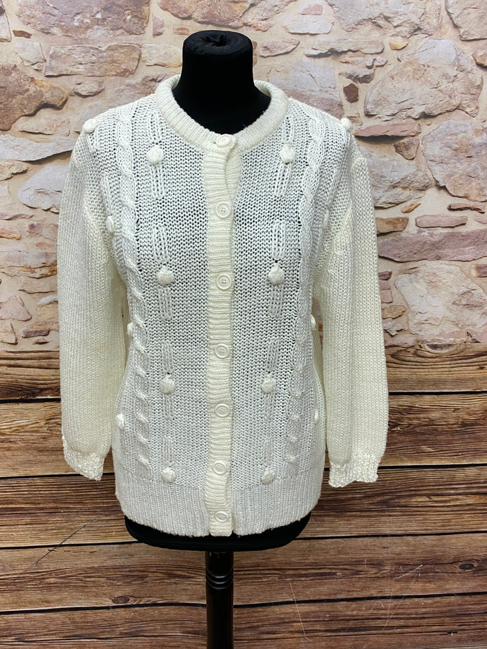 Vintage Damenstrickjacke Gr.40, creme