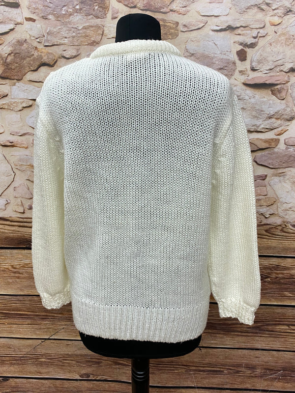 Vintage Damenstrickjacke Gr.40, creme