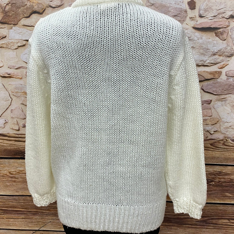 Vintage Damenstrickjacke Gr.40, creme