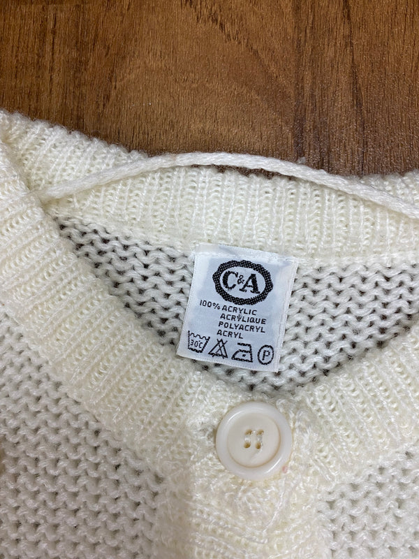 Vintage Damenstrickjacke Gr.40, creme