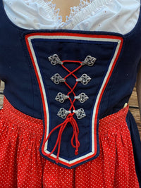 Taille de robe de dirndl vintage de balcon chic. 34 