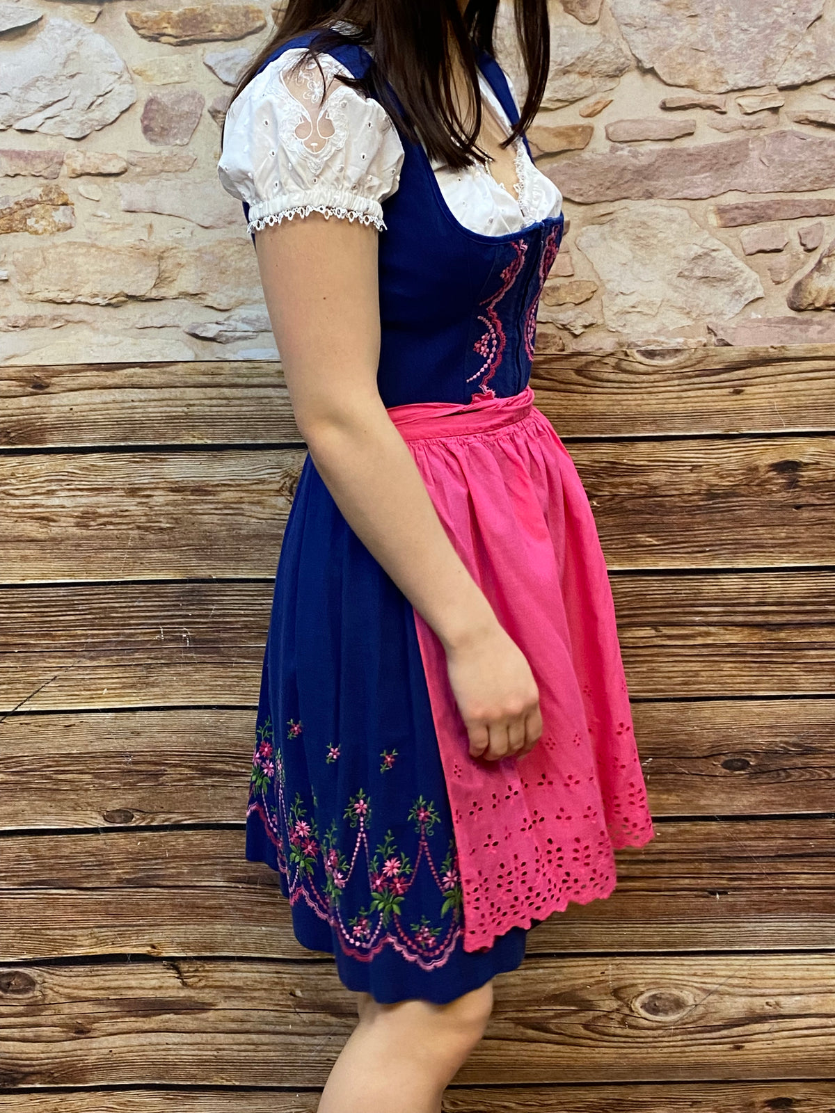 Dirndl vintage avec tablier des années 70 taille 36 