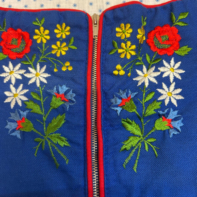 Kurzes Dirndl in Royalblau – Gr. 38