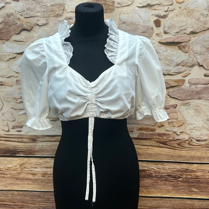 Vintage Dirndl 3-teilig | Gr. 42 – Blau, Pink & Grün