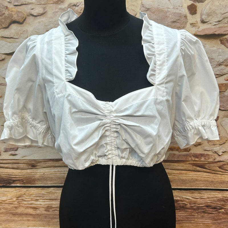 Besticktes Vintage Dirndl 3-teilig | Gr. 44 – Dunkelblau & Rosa