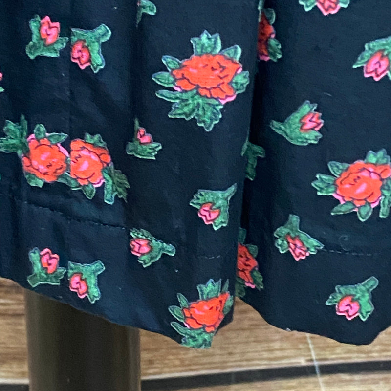 Vintage Dirndl von Almsach schwarz geblümt, Gr.34