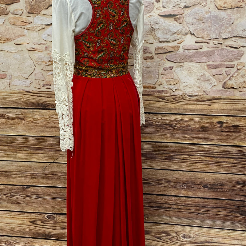 Langes Vintage Dirndl Trachtenkleid True Vintage Wendelstein Gr.38
