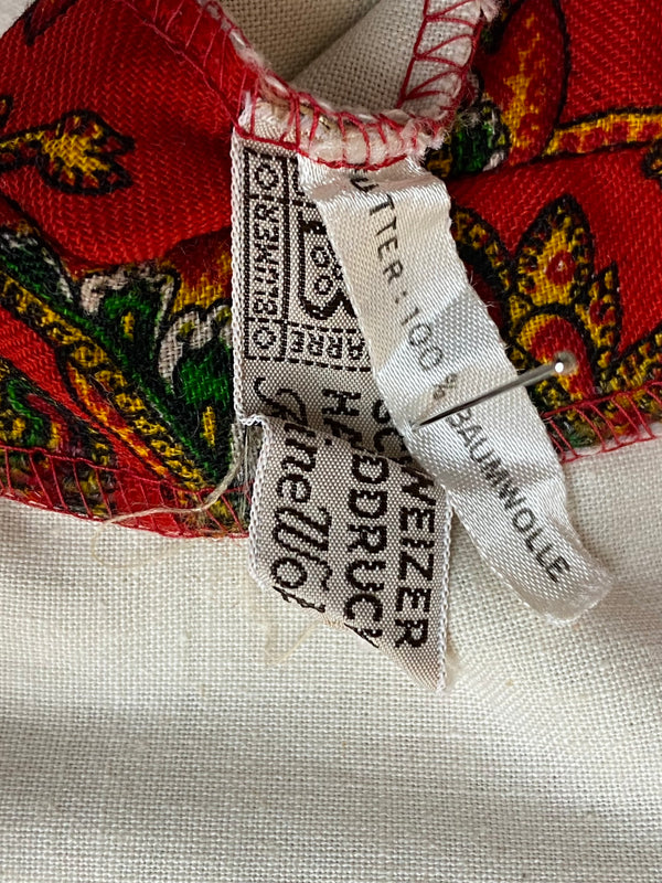 Vintage Trachtenkleid Wendelstein mit Schürze & Bluse – Größe 36 – Rot