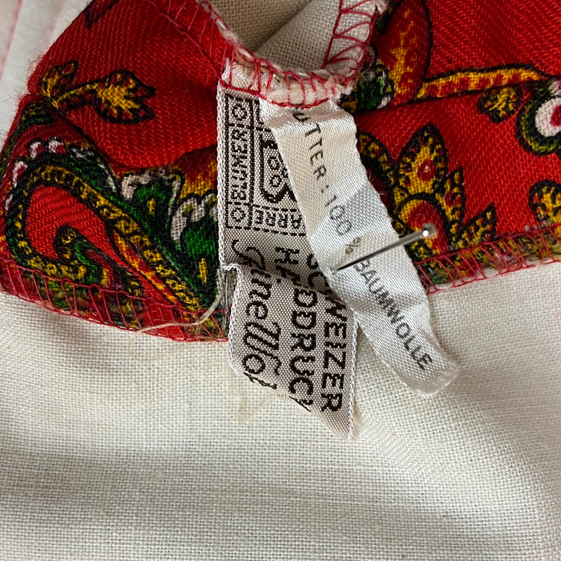 Vintage Trachtenkleid Wendelstein mit Schürze & Bluse – Größe 36 – Rot