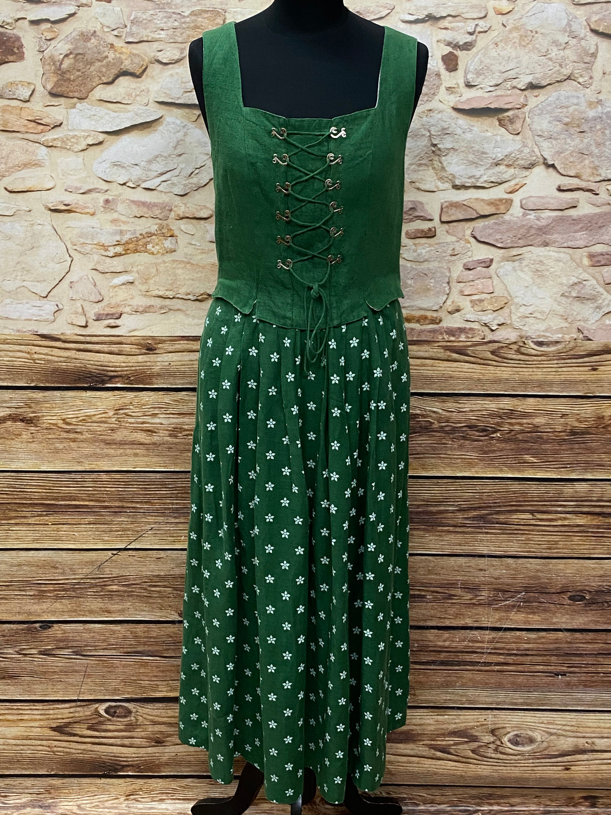 Grünes Vintage Dirndl von Gössle Gr.38