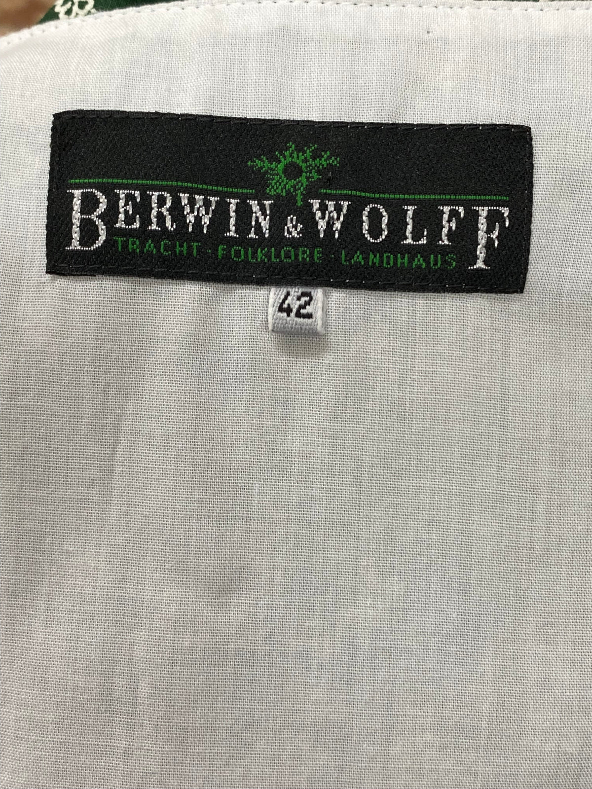Vintage Dirndl in dunkelgrün Gr.42 von Berwin & Wolf