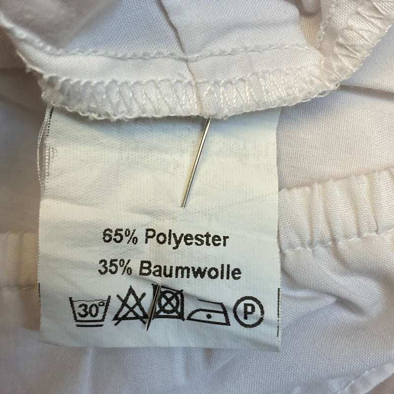 Vintage Dirndlbluse Edel Herz – Raffung, Rüschenkragen, Gr. 44 (fällt größer aus)