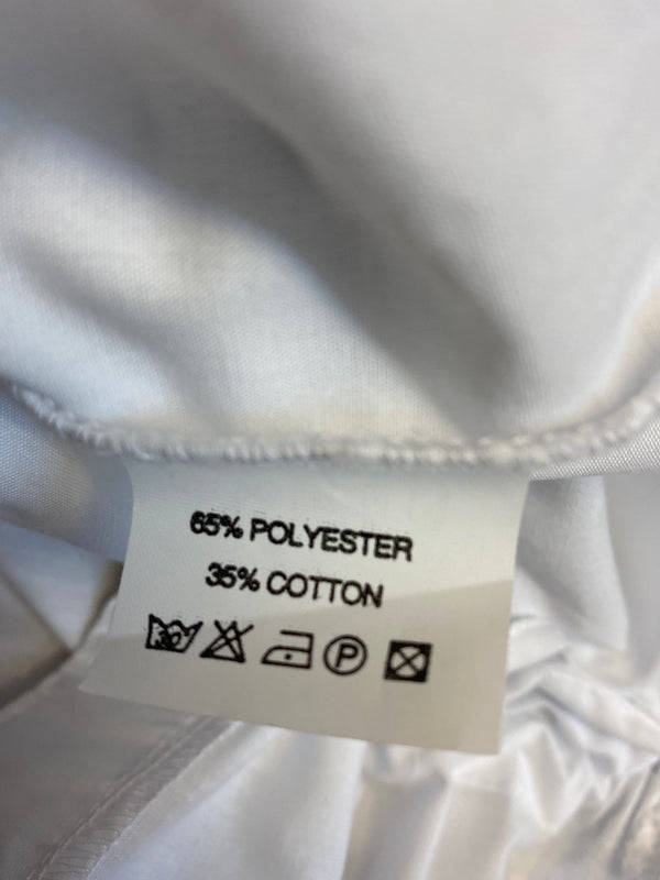 Vintage Dirndlbluse Weiß mit Rüschen – Gr. 42