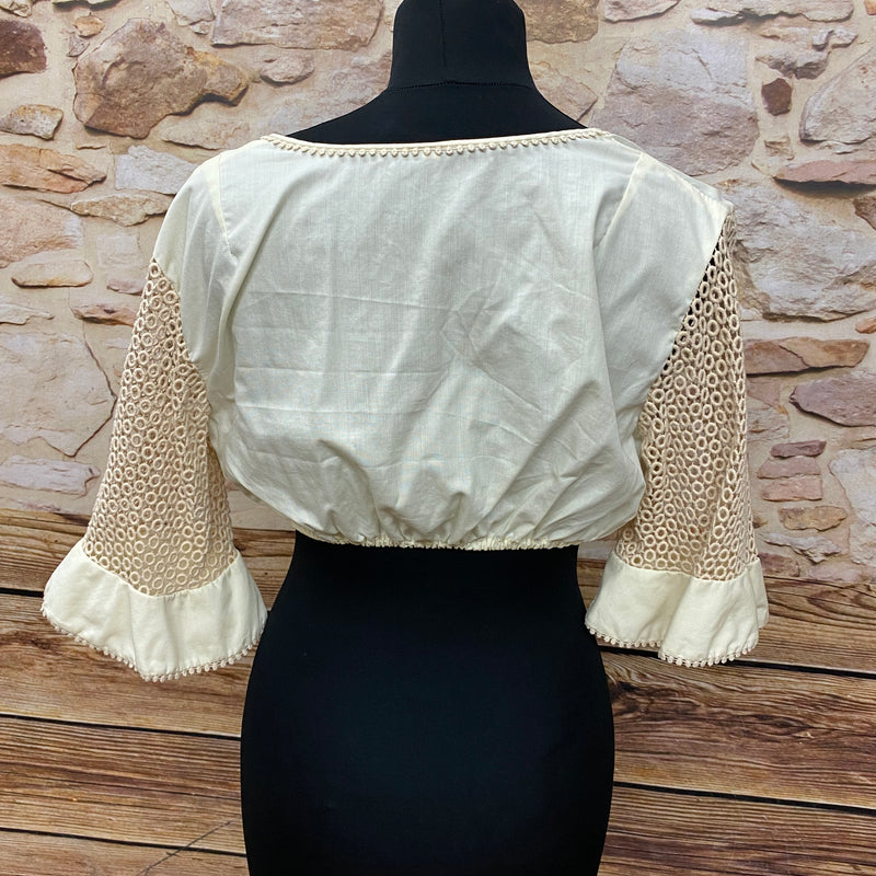 Vintage Dirndlbluse Gr.48 in creme