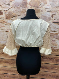 Vintage Dirndlbluse Gr.48 in creme