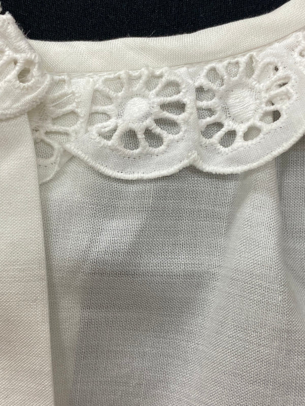 Dirndlbluse Damen Größe 42 – offwhite, hochgeschlossen, vintage