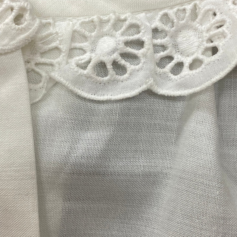 Dirndlbluse Damen Größe 42 – offwhite, hochgeschlossen, vintage