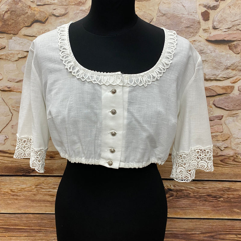 Vintage Dirndlbluse, Trachtenbluse Gr.44 