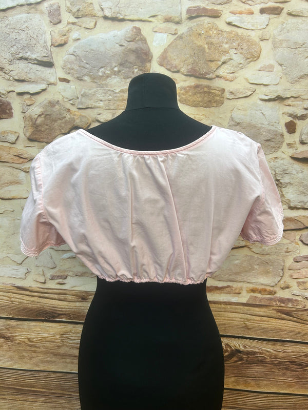 Vintage Dirndlbluse Rosa – Gr. 42