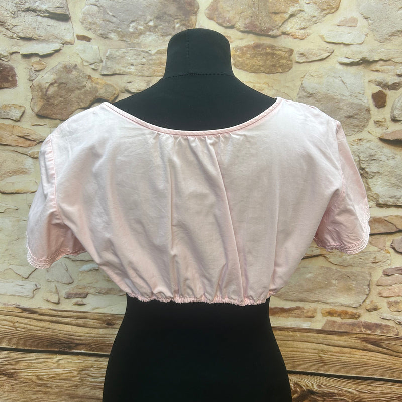 Vintage Dirndlbluse Rosa – Gr. 42
