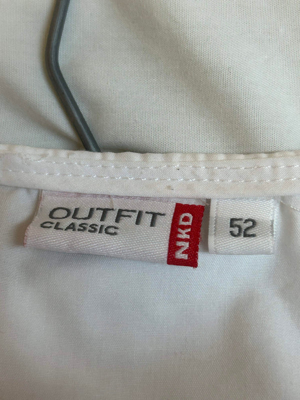 Dirndlbluse Weiß mit Spitze & Offshoulder-Ärmeln – Gr. 52