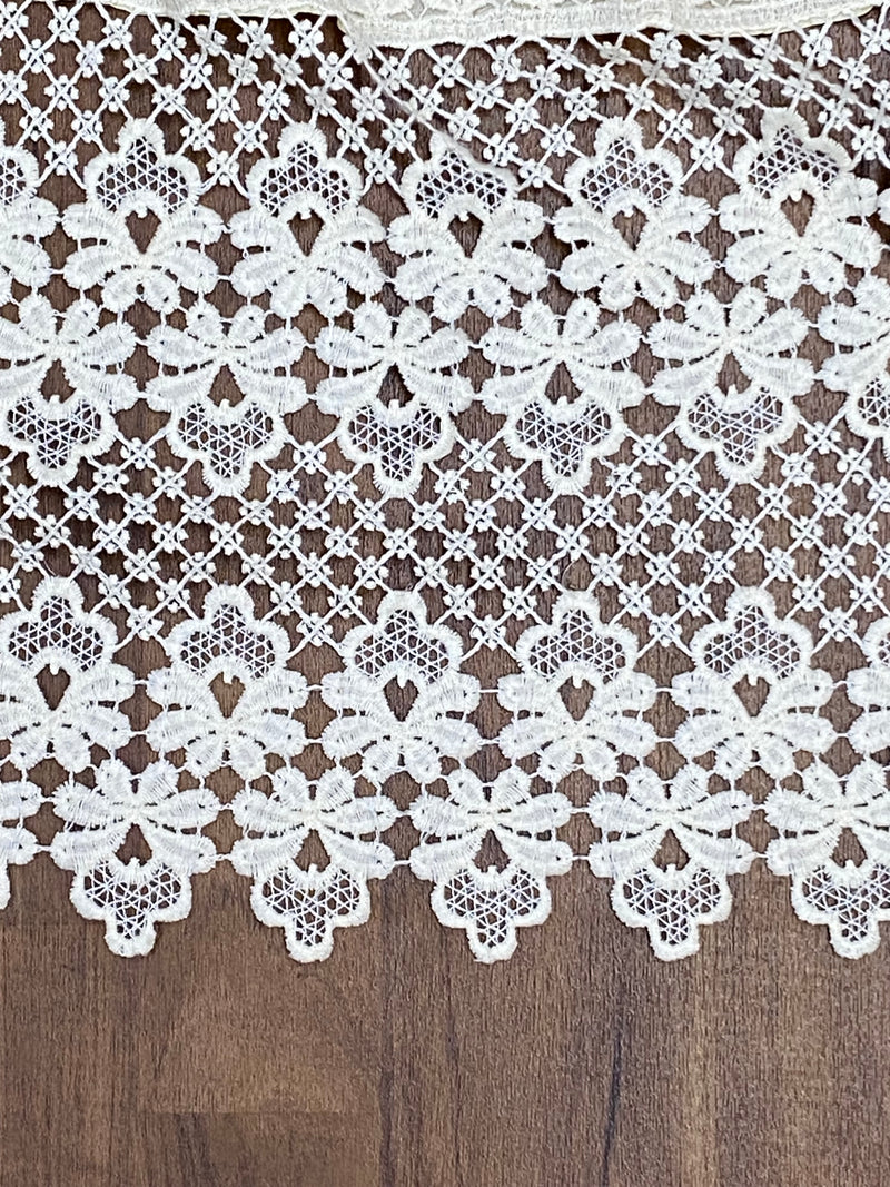 Dirndl-Schürze Damen – Creme (gelblich), 66 cm, mit Spitze, Baumwoll-Mischgewebe, vintage