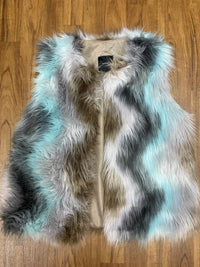 gilet de fourrure vintage gilet de style années 70 taille M