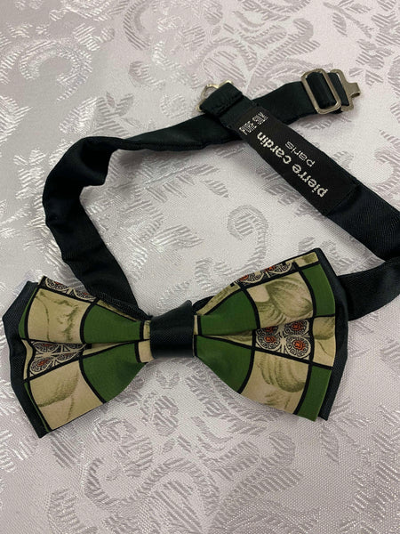 Vintage-Seidenfliege von Pierre Cardin mit Ornament-Design