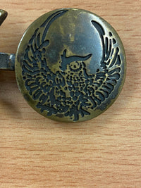 Vintage-Leder-Gürtel mit markanter Schnalle und Adlermotiv