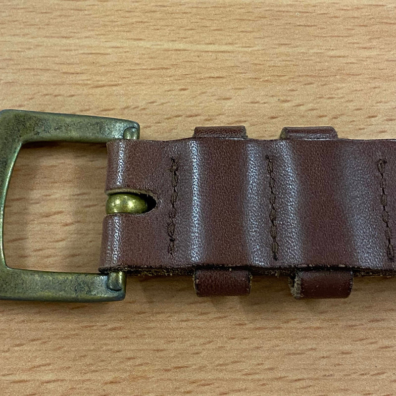 Vintage Ledergürtel mit Metalleinsätzen