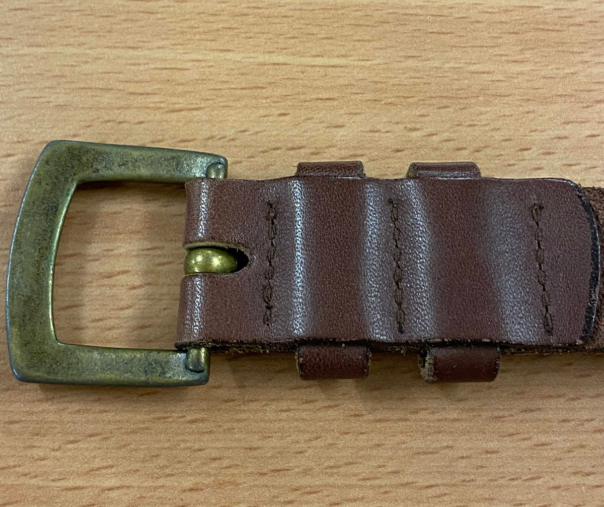 Vintage Ledergürtel mit Metalleinsätzen