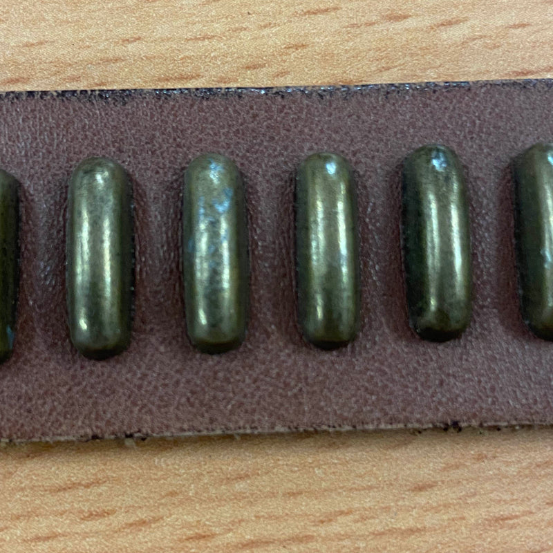 Vintage Ledergürtel mit Metalleinsätzen