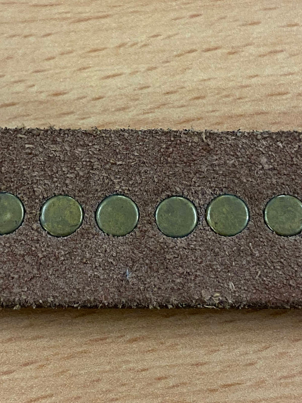 Vintage Ledergürtel mit Metalleinsätzen
