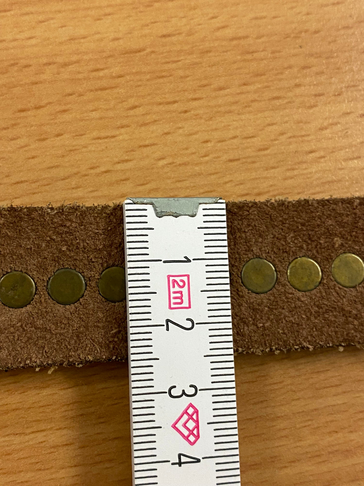 Vintage Ledergürtel mit Metalleinsätzen