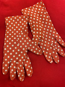 50er Jahre Handschuh-Set mit Schal und kurzen Handschuhen Vintage