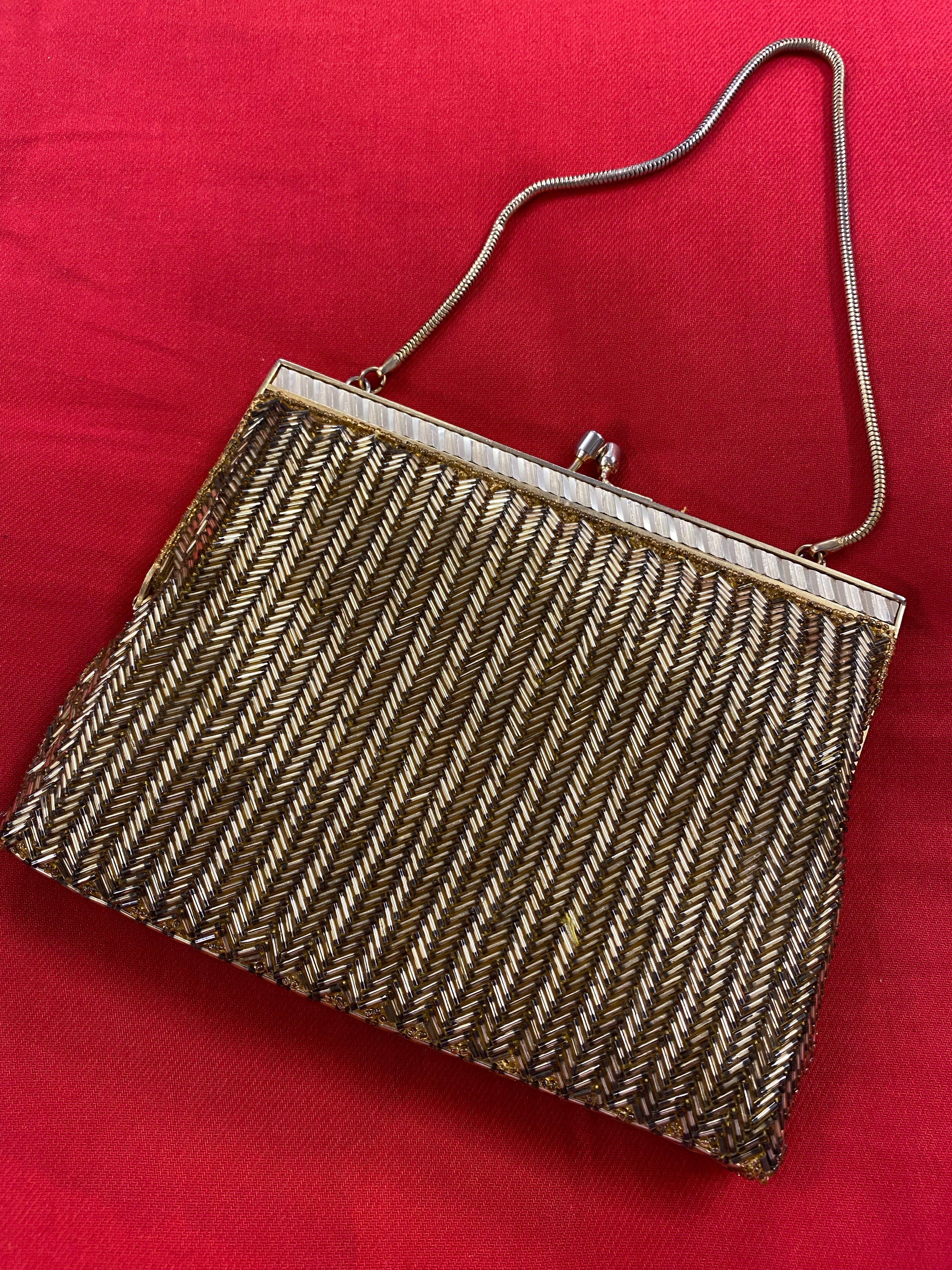 Vintage Handtasche in gold