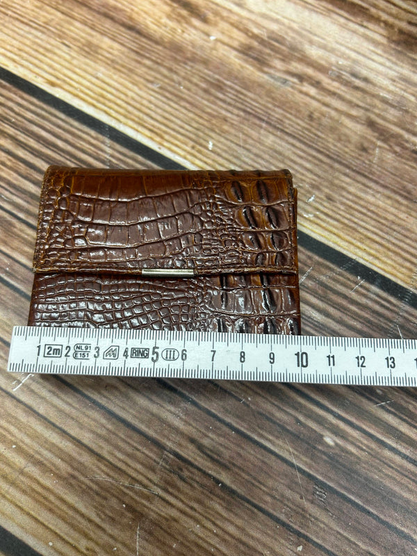 Crocodileleder-Geldbörse | 10 × 7 cm