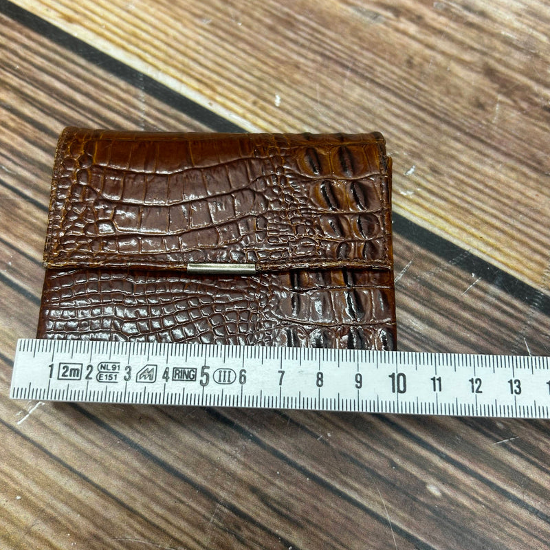 Crocodileleder-Geldbörse | 10 × 7 cm