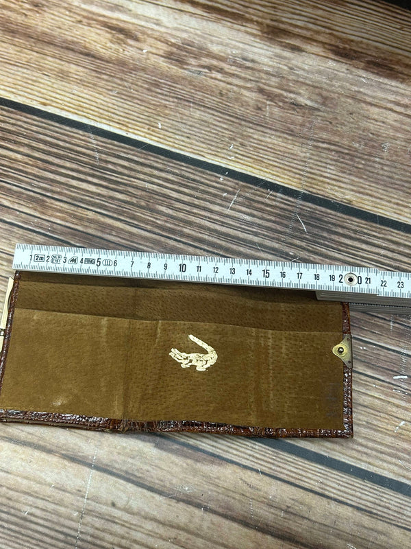 Crocodileleder-Geldbörse | 10 × 7 cm