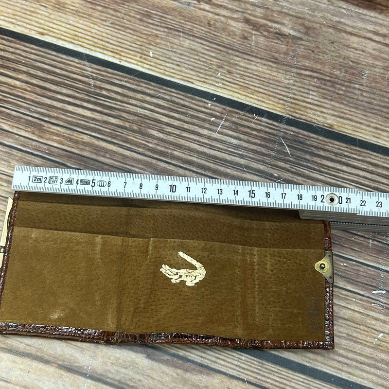 Crocodileleder-Geldbörse | 10 × 7 cm