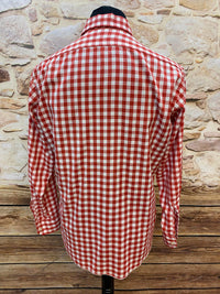 Retro Karohemd von King's Road – Rot & Weiß Gr.38