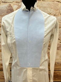 Vintage Smokinghemd mit hellblauer Front von Sir Anthony, Größe 37
