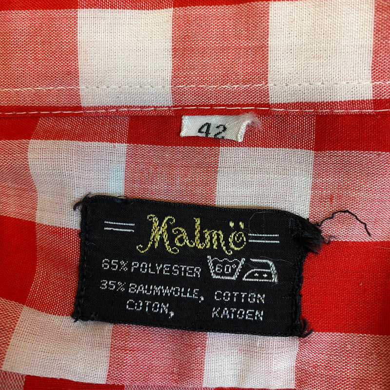 Vintage-Karohemd von Malinò – Rot-Weiß, Gr.42