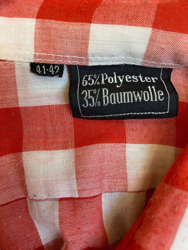 Vintage Karohemd von European Classics – Rot-Weiß
