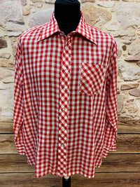  Rot-Weiß Karohemd – Vintage Gr.44