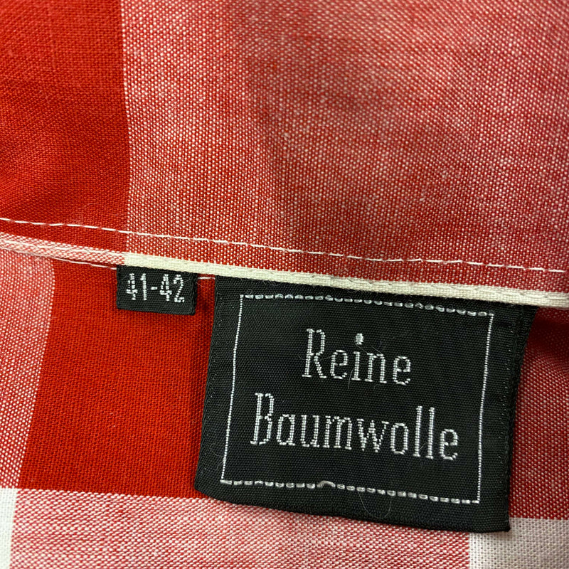 Rot-Weißes Vintage Kurzarmhemd
